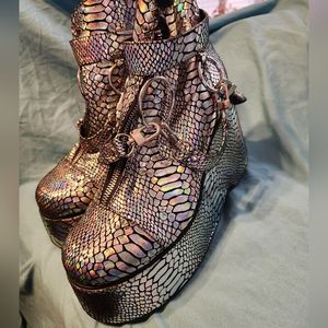 Dolls Kill Electric Venom Platform Boots